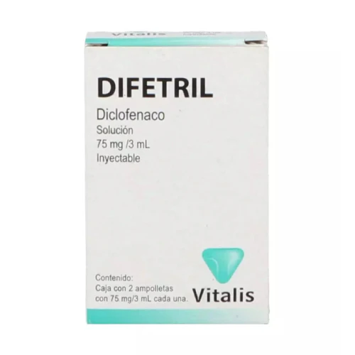 [200M2015] Difetril Sol. Iny. c/2 AMPTAS. 75 MG/3 ML.
