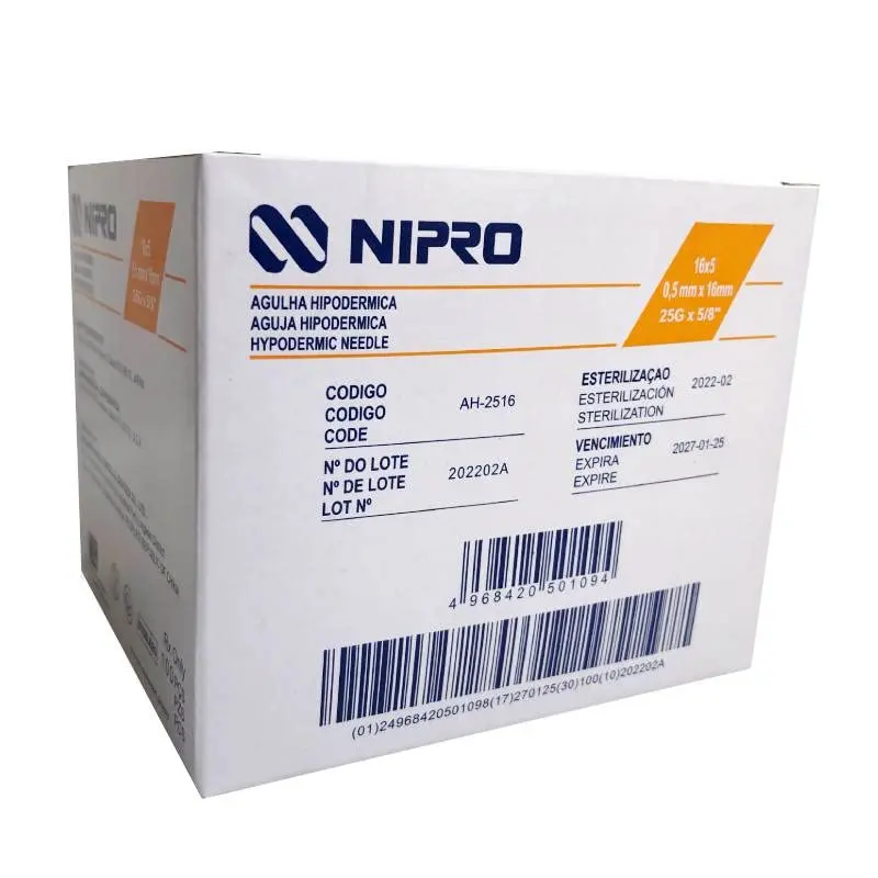 [AH-2516-S] Aguja hipodérmica 25Gx16mm c/100