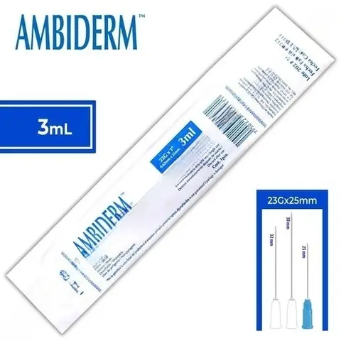 [0341C2014-3A] Jeringa 3ml c/aguja 23Gx25mm (corta, azul) C/1