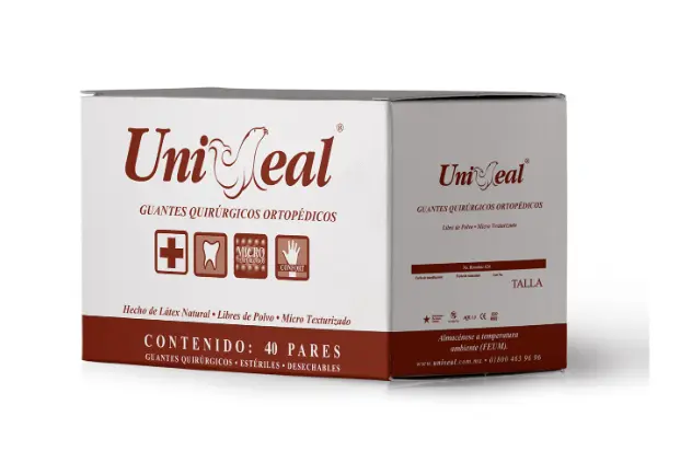 Guantes de látex para cirugía ortopédicos talla 7.5 C/40