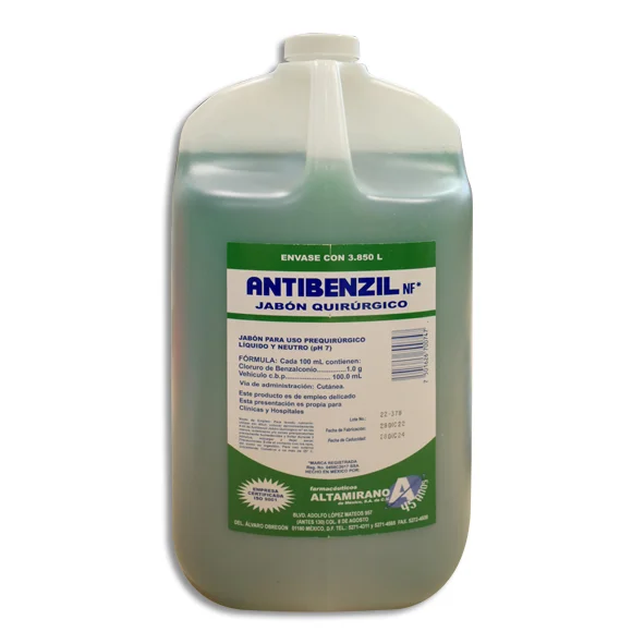 [ALT7] Antibenzil jabón quirúrgico NF (Cloruro de benzalconio) 3.85L