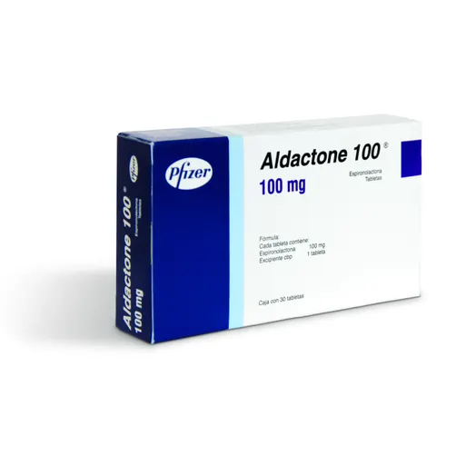 [7501287621009] Aldactone tabletas 100mg (Espironolactona) C/30
