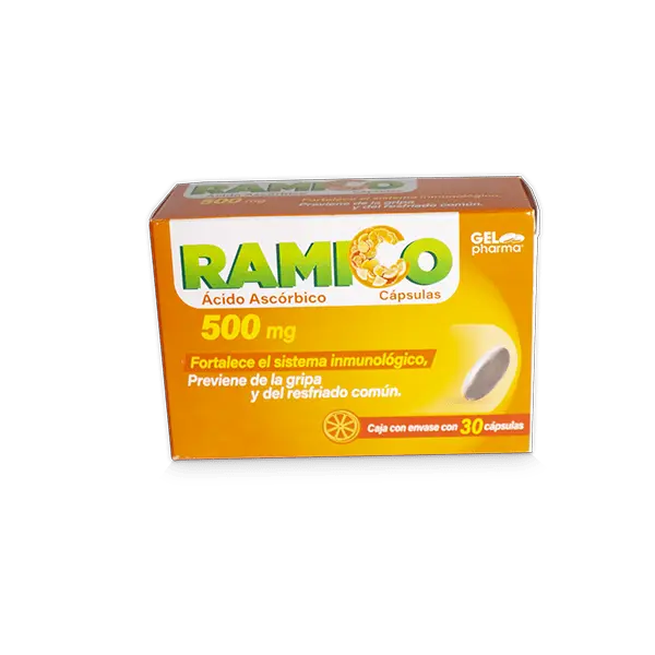 [001V2013] Ramico cápsulas 500mg (Ácido Ascórbico) C/30