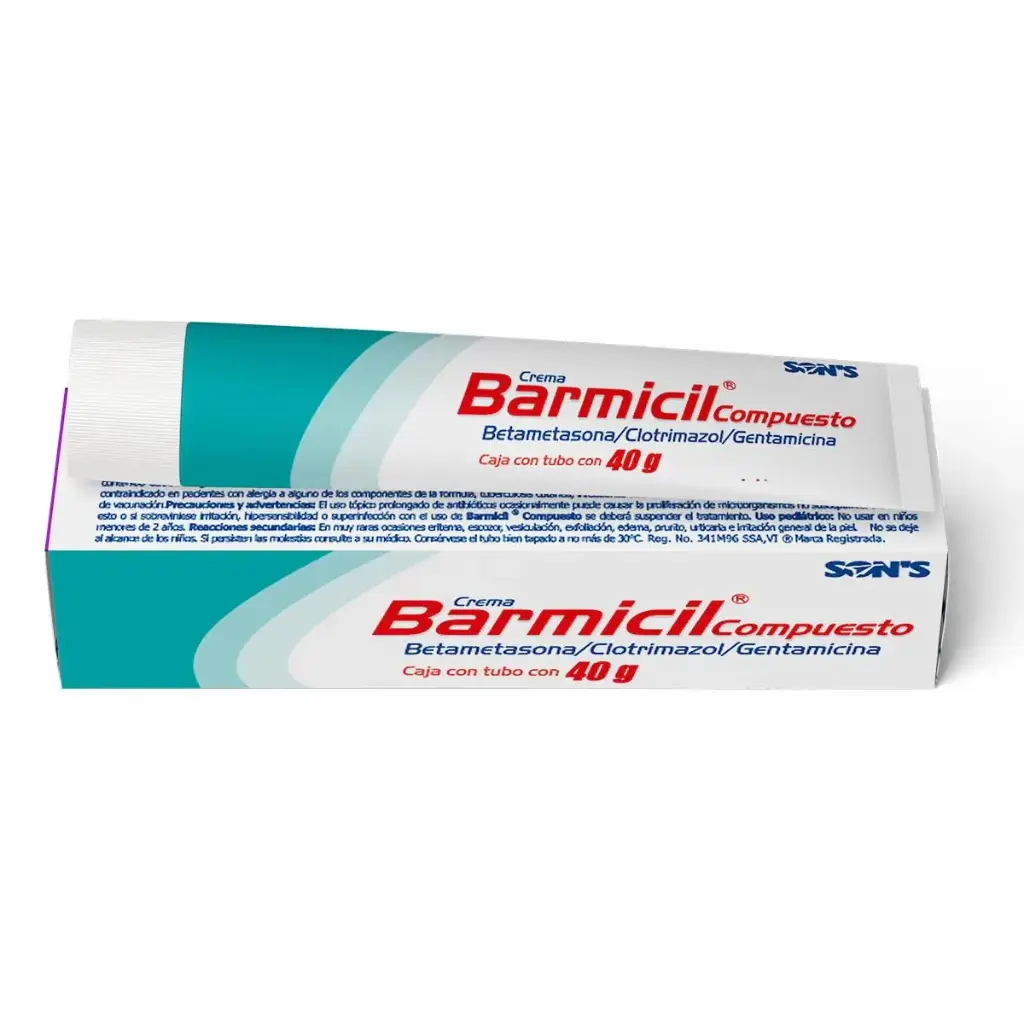 [341M96] Barmicil Crema 50mg-1g-0.1g/100g (Betametasona/Clotrimazol/Gentamicina) 40g