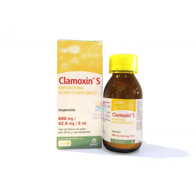 [219M2013] Clamoxín S suspensión 600-42.90mg/5ml (Amoxicilina/Ácido Clavulánico) 50ml