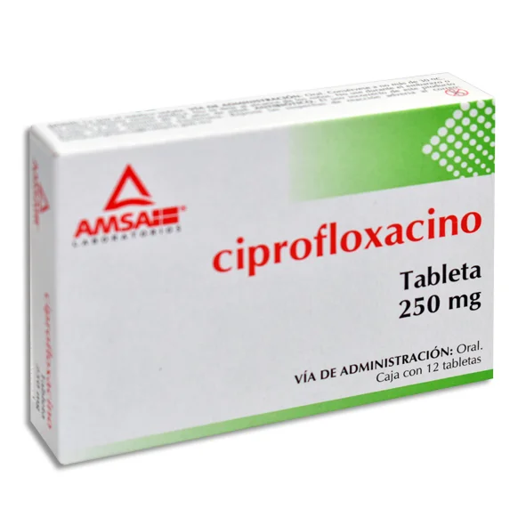 [187M99] Ciprofloxacino AMSA tabletas 250mg C/12
