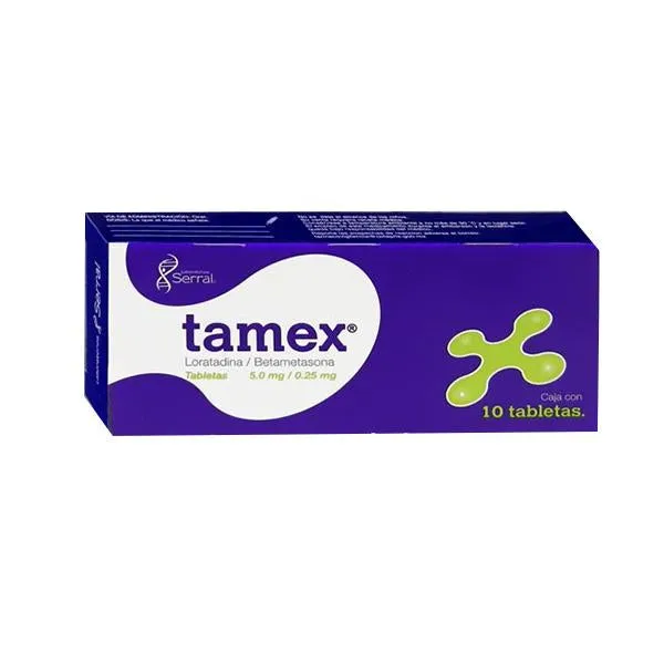 [212M2013] Tamex tabletas 5mg/0.25mg (Loratadina/Betametasona) C/10