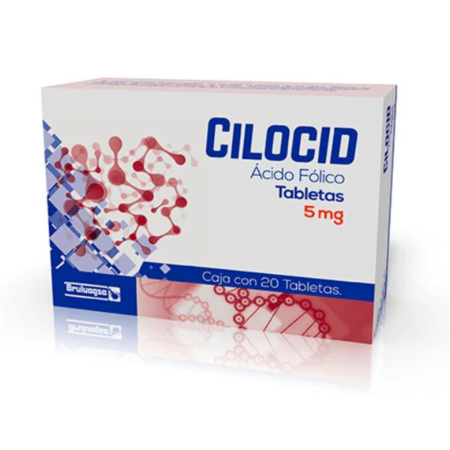 [004V2001] Cilocid tabletas 5mg (Ácido Fólico) C/20