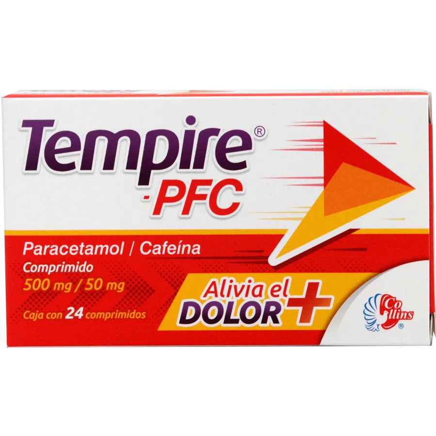 [098M2019] Tempire-PFC comprimidos 350/400mg (Metocarbamol/Paracetamol) C/30 (TEMPIRE-PFC c/24 COMPS. 500/50 MG.