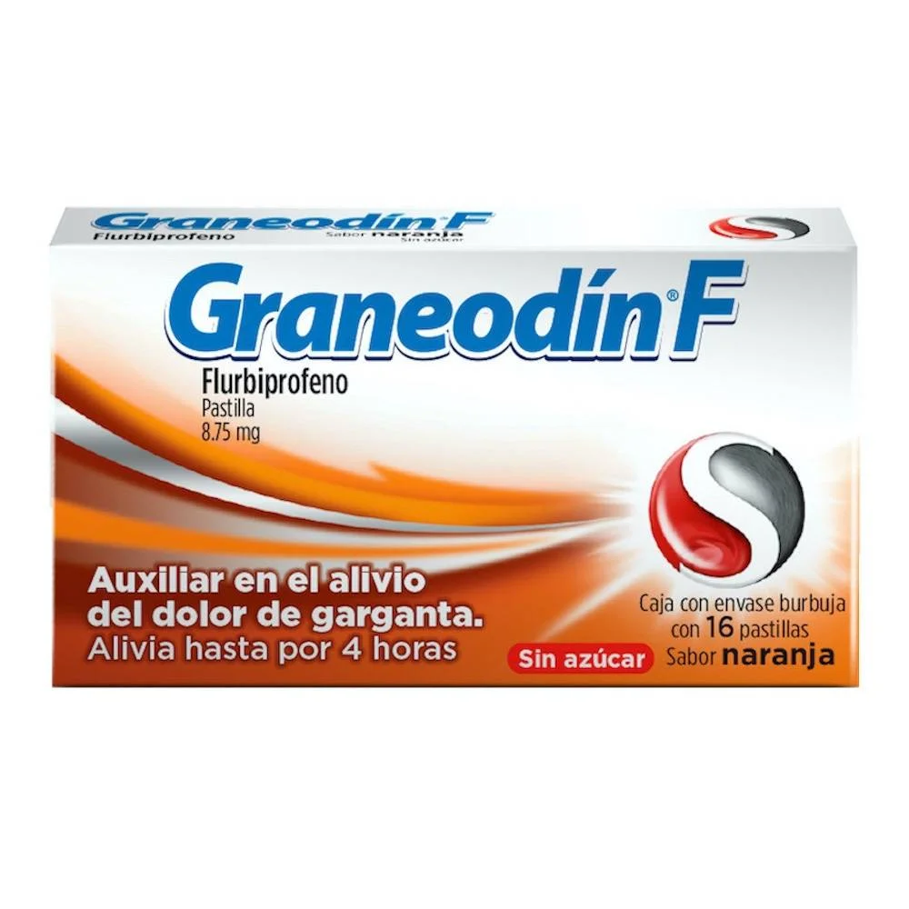[029M2017] Graneodín F pastillas 8.75mg sabor naranja (Flurbiprofeno) C/16