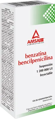 [70888] Benzatina Bencilpenicilina AMSA solución inyectable 1,000,000UI/2ml C/1 (copia)