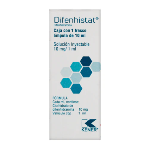 [264M92] Difenhistat solución inyectable 10mg/1ml (Difenhidramina) C/1