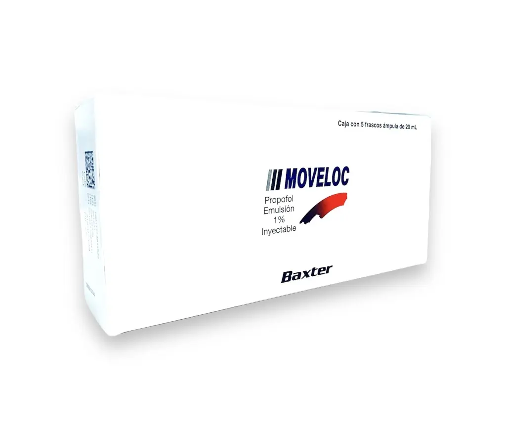 [074M2013] Moveloc emulsión inyectable 1% 200mg/20ml (Propofol) C/5