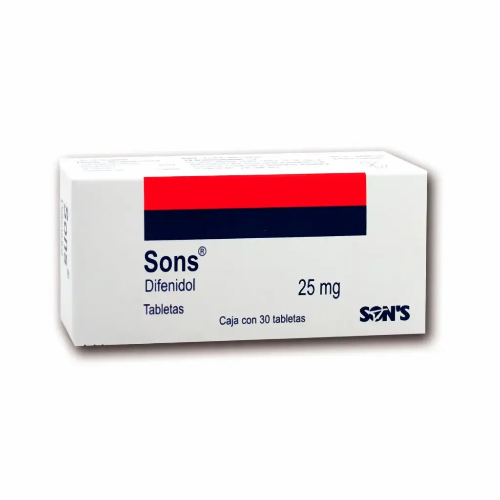 [189M92] Sons tabletas 25mg (Difenidol) C/30