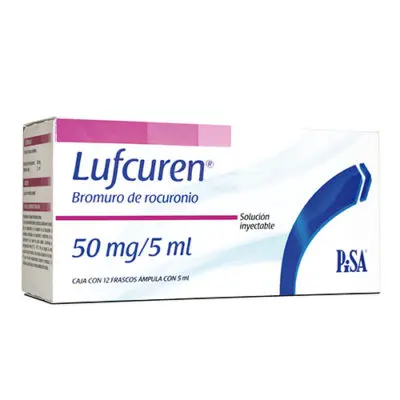 Lufcuren solución inyectable 50mg/5ml (Bromuro de rocuronio) C/12