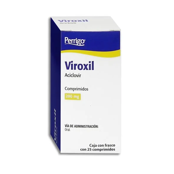 [483M95] Viroxil tabletas 200mg (Aciclovir) C/25