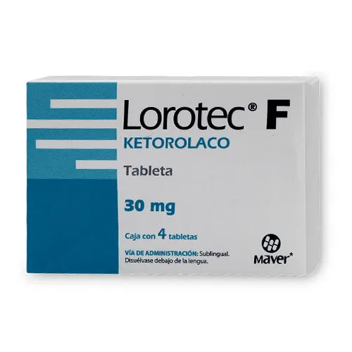[318M2002] Lorotec-F tabletas sublingual 30mg (Ketorolaco) C/4