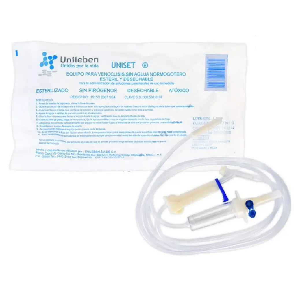 [1515C2007] Uniset equipo para venoclisis normogotero estéril s/aguja C/1
