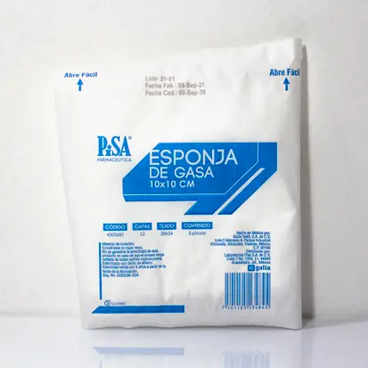 [4000681] Esponja de gasa no estéril (12 capas) 10x10cm C/5