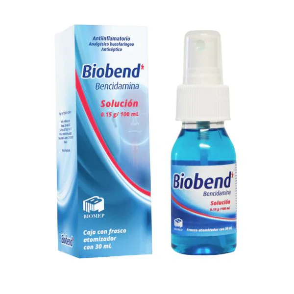 [122M2014-2] Biobend solución bucofaríngea 0.15g/100ml (Bencidamina) 30ml