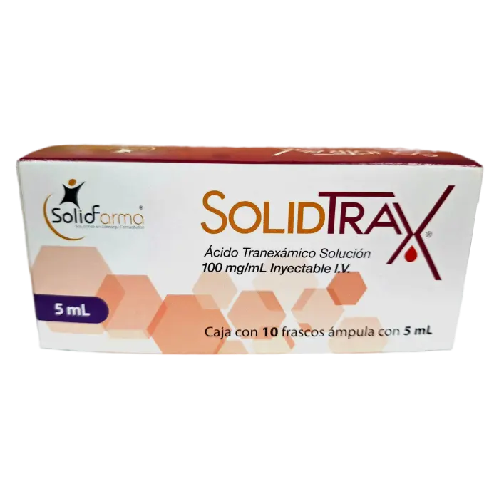 Solidtrax solución inyectable 100mg/ml (Ácido tranexámico) C/10