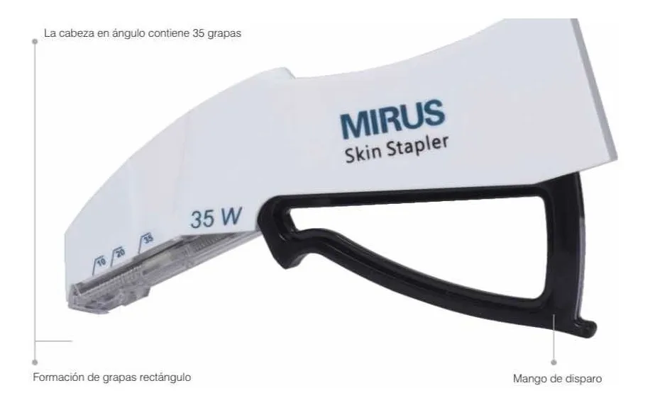 [MSS35] Engrapadora de piel c/35 grapas (dimensiones de la grapa, largo: 7mm alto: 4.5mm)