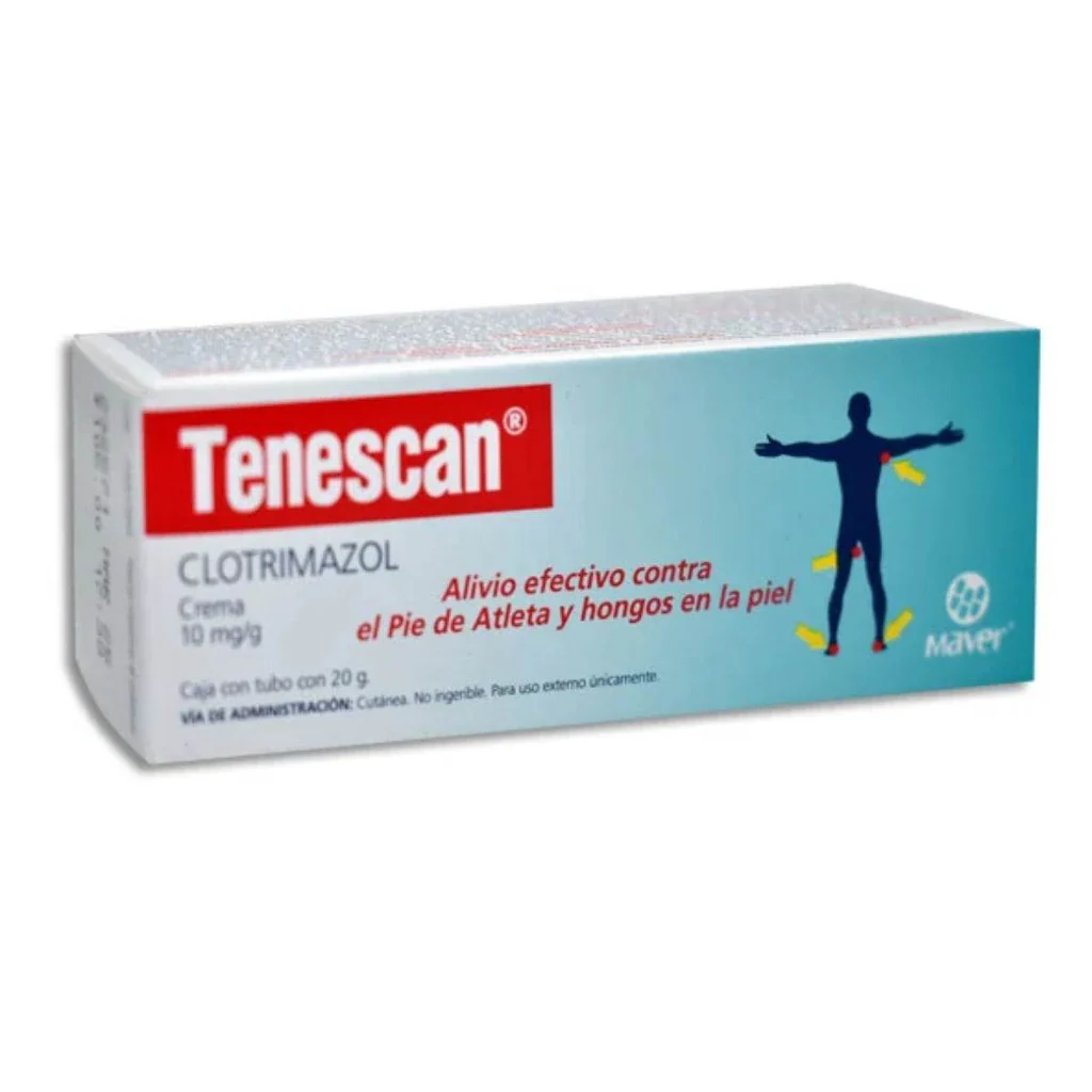 [402M2000] Tenescan Crema 1% (Clotrimazol) 20g (copia)TENESCAN CREMA Tubo c/20 G. 10 MG/1 G. Genérico: Clotrimazol (Crema Dérmica 1%).