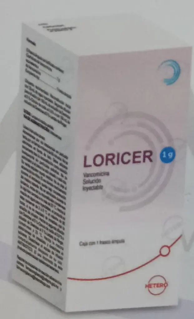 Loricer solución inyectable 1g/20ml (Vancomicina) C/1