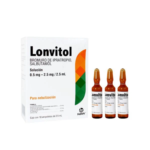[217M2018] Lonvitol suspensión p/nebulización 0.5-2.5mg/2.5ml (Bromuro de Ipratropio/Salbutamol) C/10
