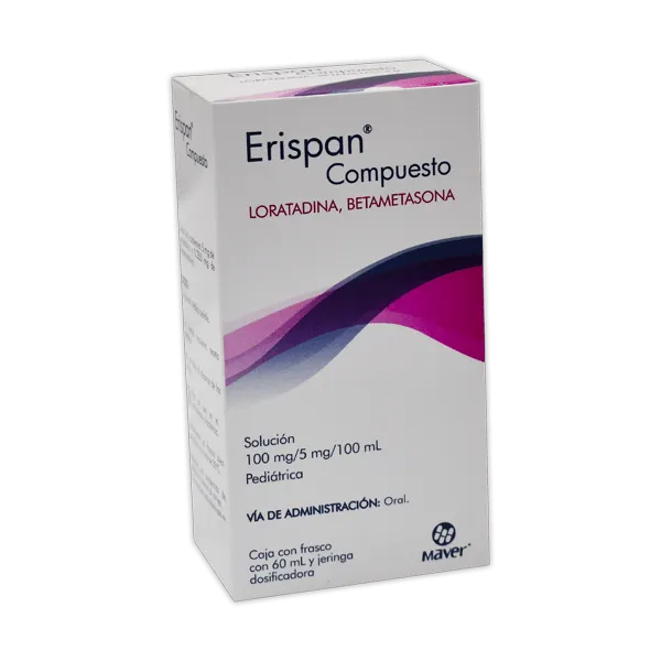 [098M2010] Erispan compuesto solución pediátrica 100-5mg/100ml (Loratadina/Betametasona) 60ml