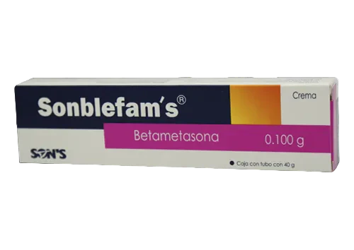 Sonblefam's Crema 100g/100g (Betametasona) 40g (copia) G. 0.100 G/100 G. Genérico: Betametasona 0.10% (Cutáneo).
