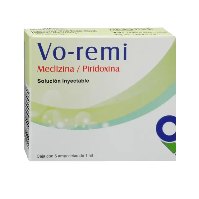 [73978] Vo-remi solución inyectable 25-50mg/1ml (Meclizina/Piridoxina) C/5